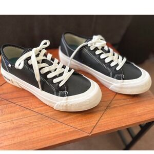 SeaVees SeaChange LTT Black Corn Leather Low Top Sneakers Women's Size 5